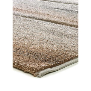 BADET Alfombra abstracta de pelo corto beige y marrón, varias medidas disponibles.