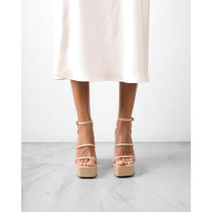 Sandalias  de tacón - Dara  - Beige - 15 cm