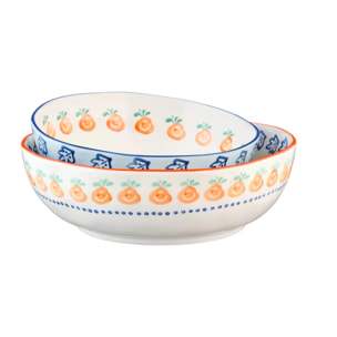 Saladier NAPOLI Ø23,5cm et Ø28cm - 2 pièces - Agrume