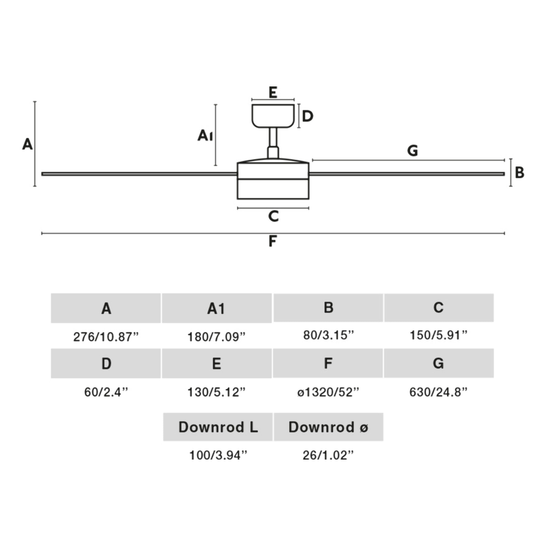 CRUISER L LED Ventilatore nero DC