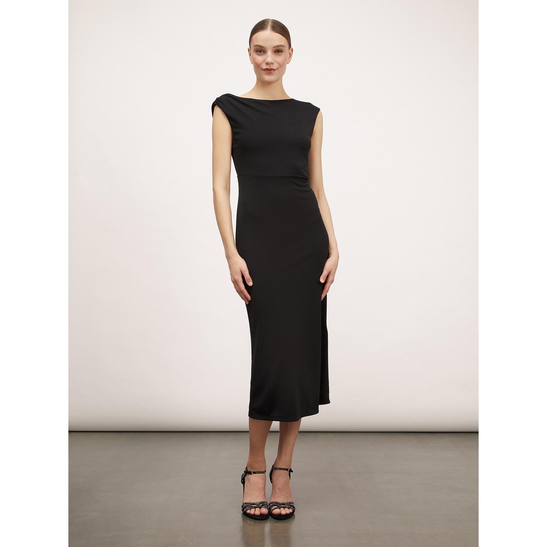 Motivi - Vestido midi con corte en la espalda - Negro