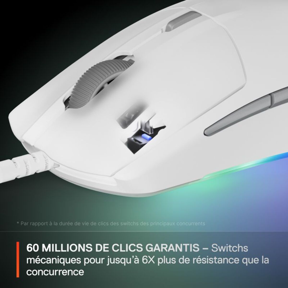 Souris Gamer Filaire STEELSERIES Rival 3 Gen 2 Blanche