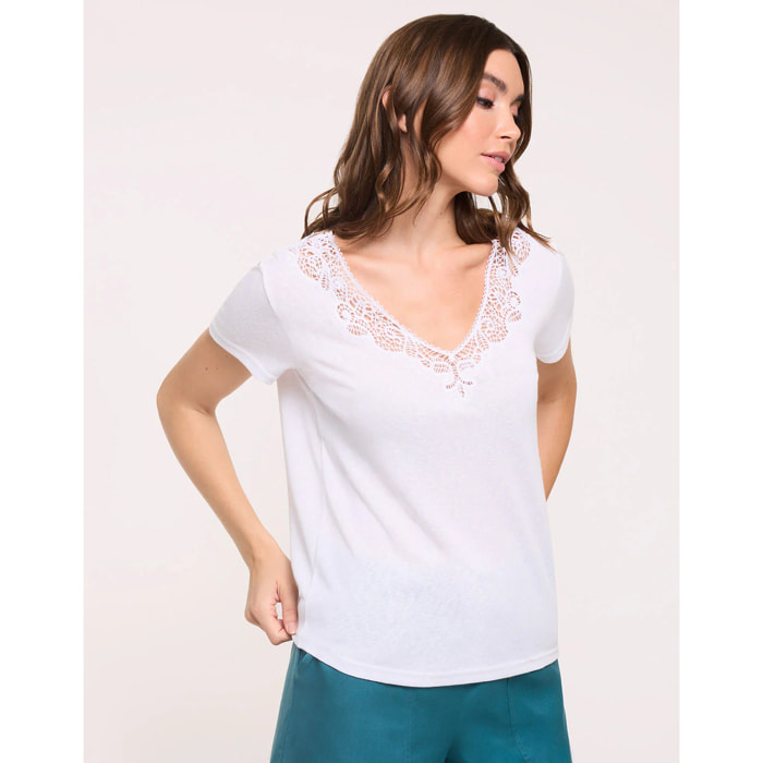 Camiseta Encaje Blanco - Olimper