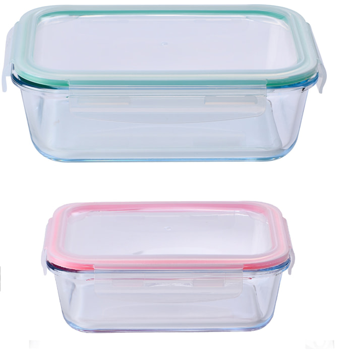 Set de 2 recipientes herméticos para alimentos, benetton