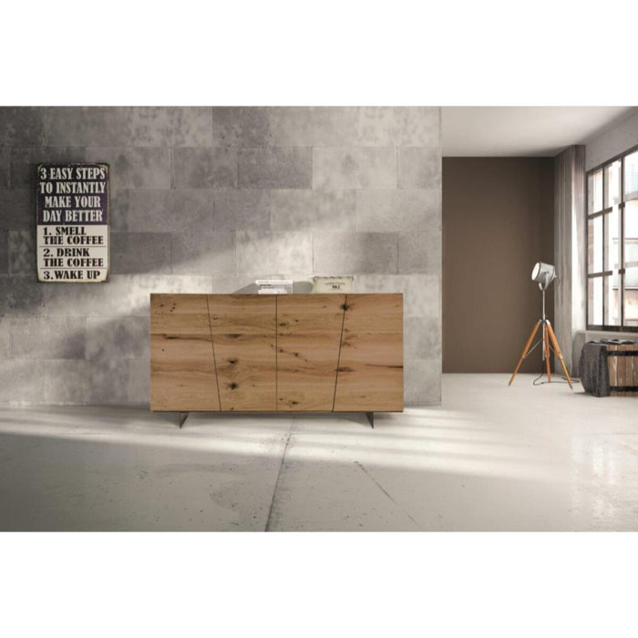 Credenza SAN BABILA rovere nodato spazzolato 180x50 cm H 87 cm