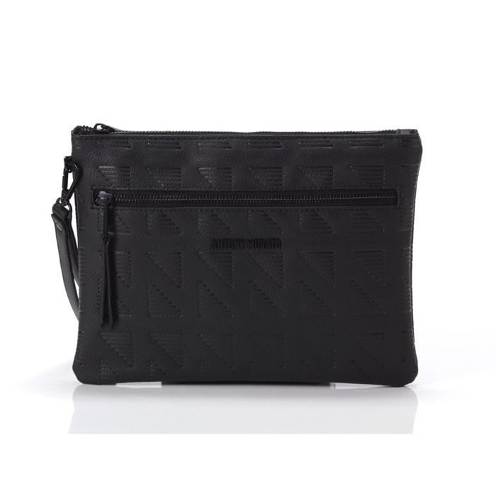 Borse Antony Morato Pouch In Tumbled Pu Stampato Nero Nero