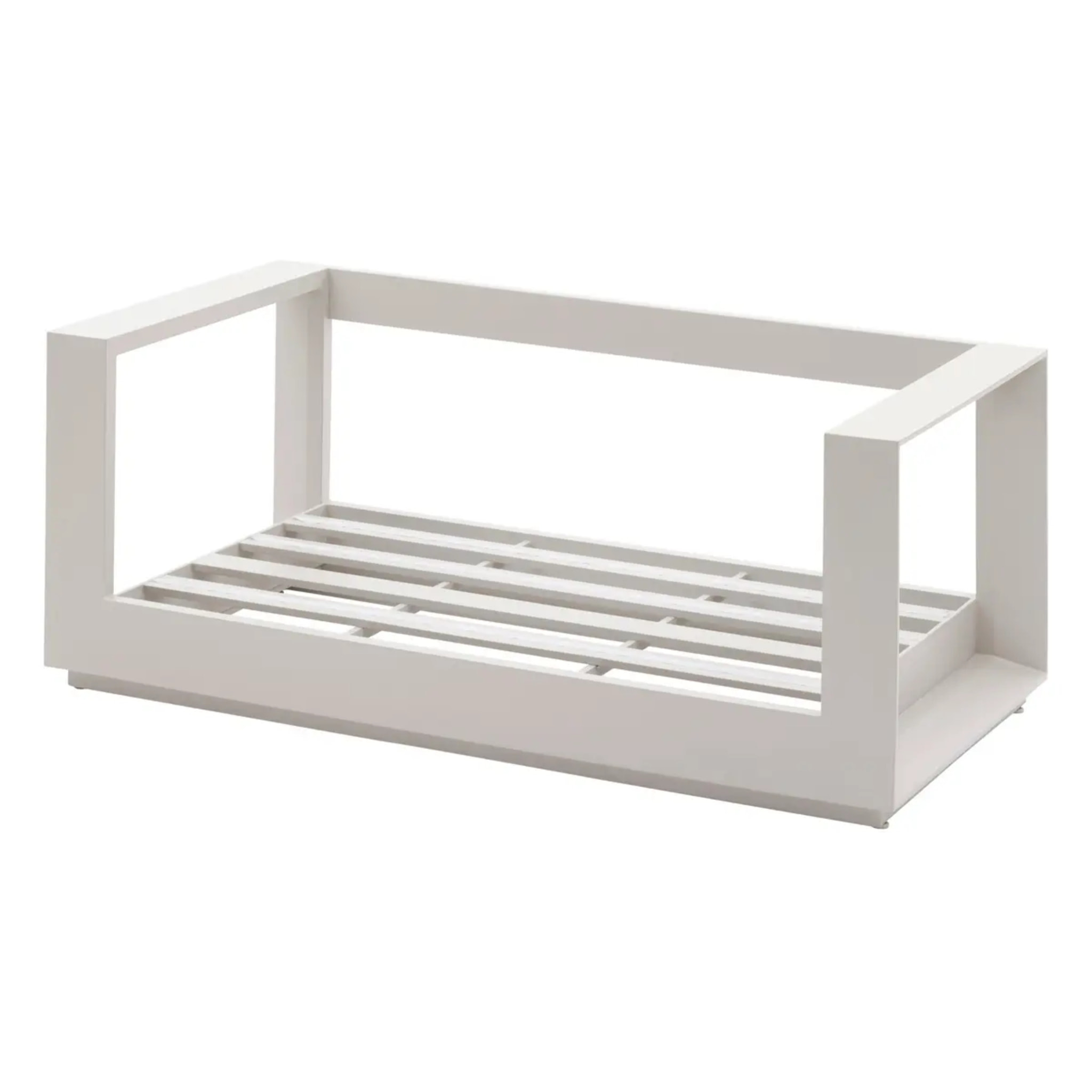 Canapé de jardin "Allure" avoine & beige zebrano 2 places en aluminium et polyester