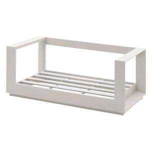 Canapé de jardin "Allure" avoine & beige zebrano 2 places en aluminium et polyester