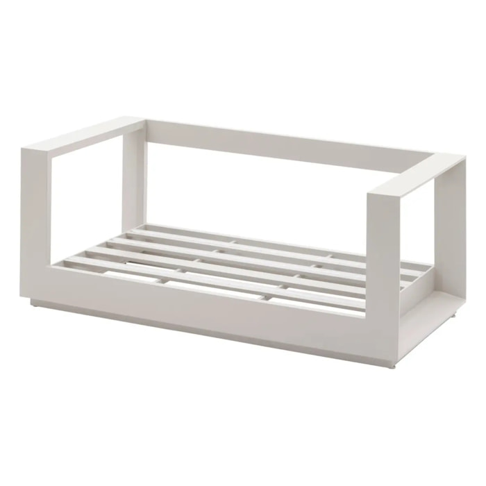 Canapé de jardin "Allure" avoine & beige zebrano 2 places en aluminium et polyester