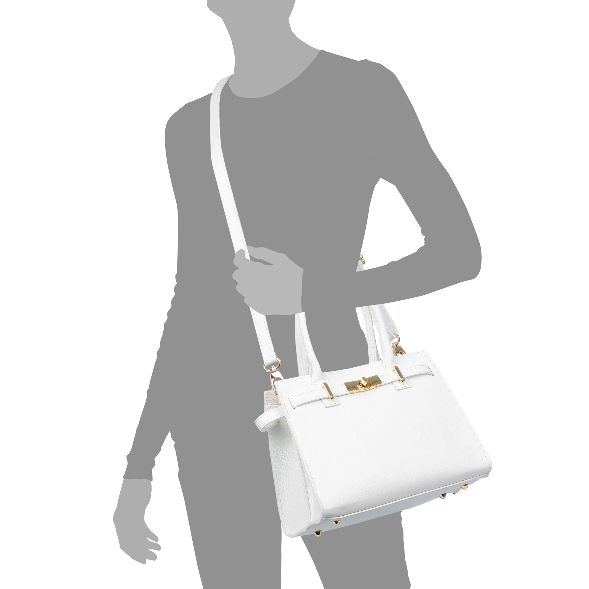 Banari borsa tote donna. Pelle autentica finitura Dollaro.