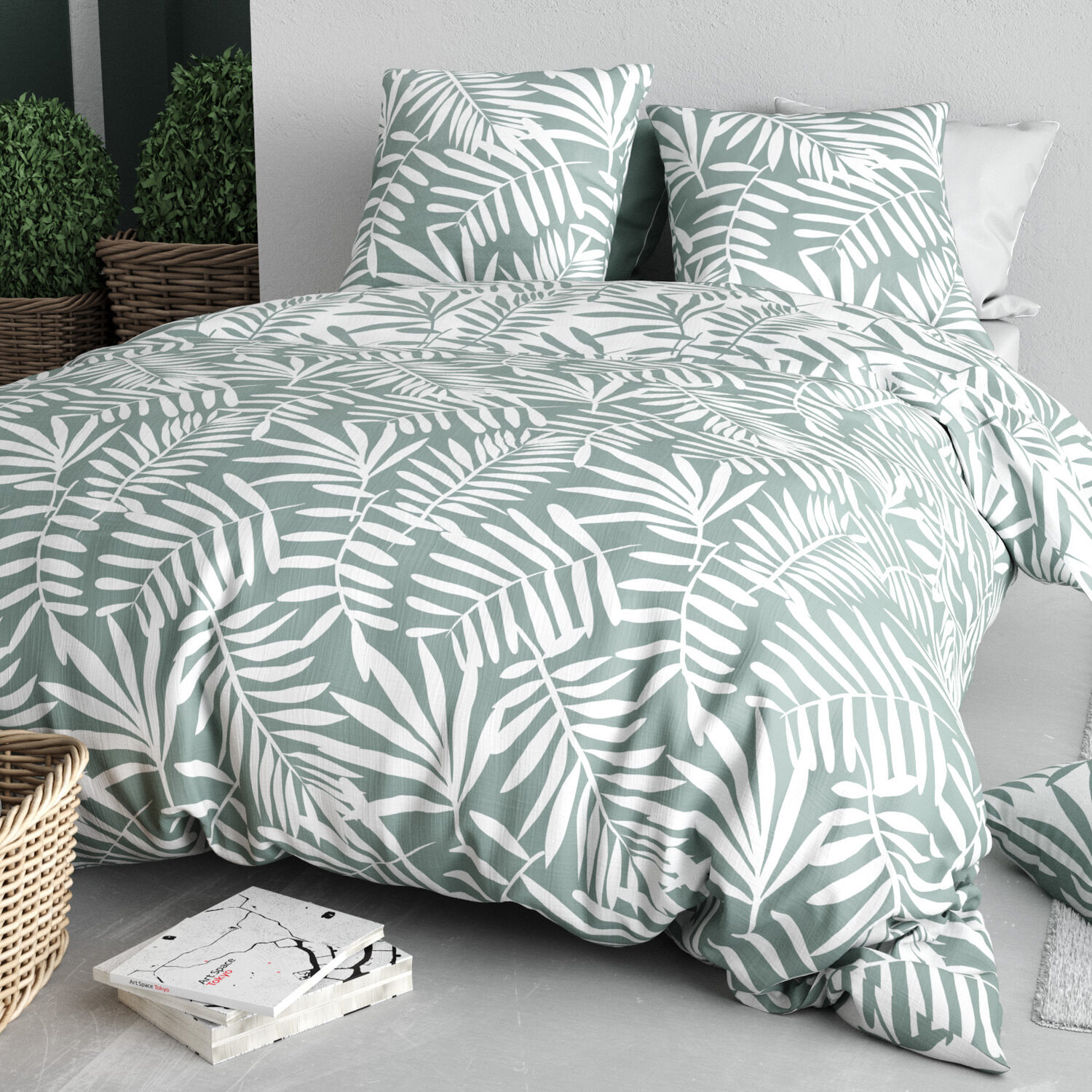 Parure housse de couette 3pcs polycoton riga