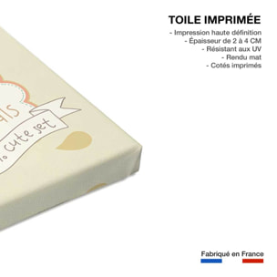 Tableau enfant cute set forest animals Toile imprimée