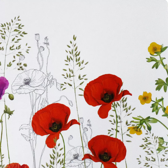 Set vinyle 860 g/m² imprimé rouge violet Les coquelicots violet