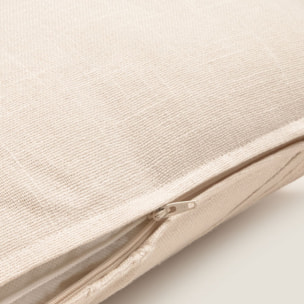 Funda de cojín algodón hojas bordadas Drejasa color gris piedra 100% Algodón