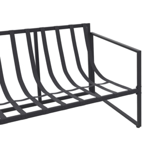 Salon de jardin d'angle Tropéa 6 places avec coussins gris