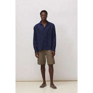 CAMISA DE LINO BREEZE AZUL MARINO