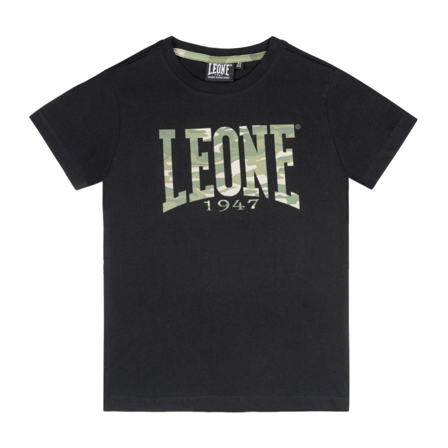 T-shirt da bambino in cotone Leone Camouflage