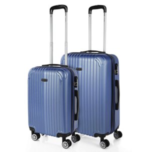 Maleta Itaca Sevron Set 2 Unidades Azul Zafiro