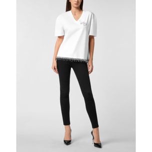 PHILIPP PLEIN T-Shirt V-Neck Ss SIGNATURE