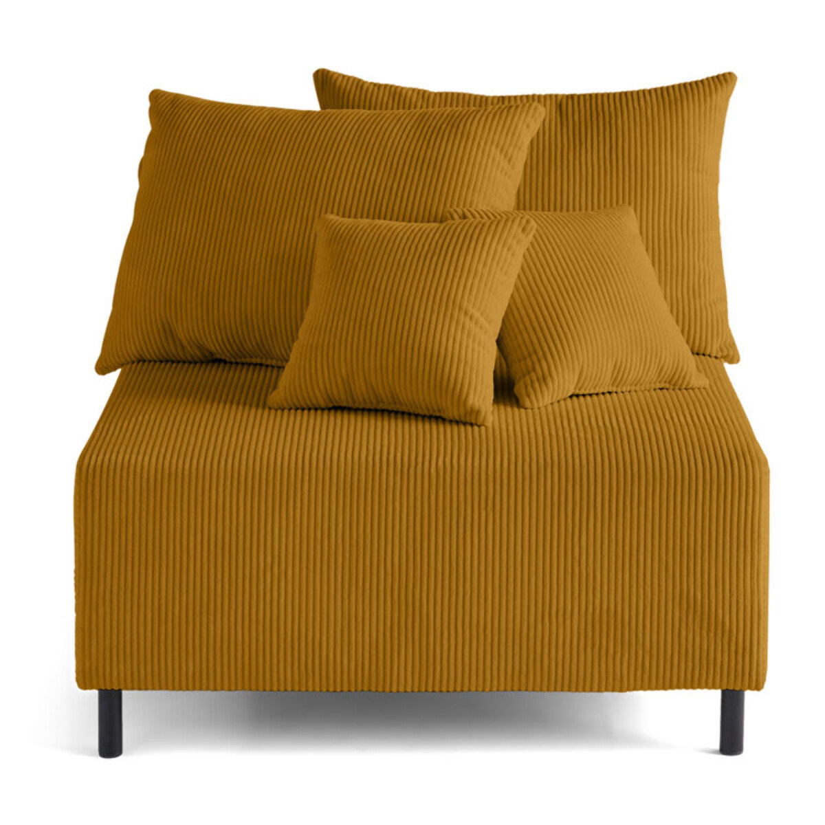 Edinburg - module d'assise - en velours côtelé - Jaune