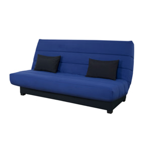 Canapé convertible Cecilia, matelas Simmons ressorts, 130 x 190 cm, marine