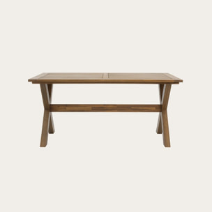 Ensemble de table et chaises de salle à manger Jade-nova -bois massif d'acacia-couleur naturel 160 x 75 x 90 cm