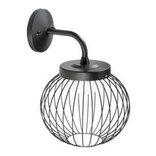 Cage - Applique A Parete 20W A Luce Fredda Colore Nero