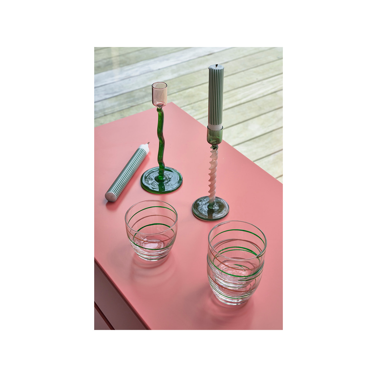 Bougeoir en verre Vivid