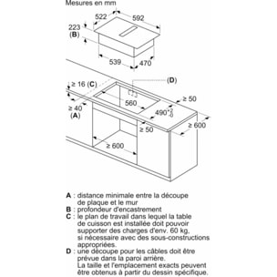 Plaque induction aspirante BOSCH PVS63SB16F, SERINITY, CombiZone