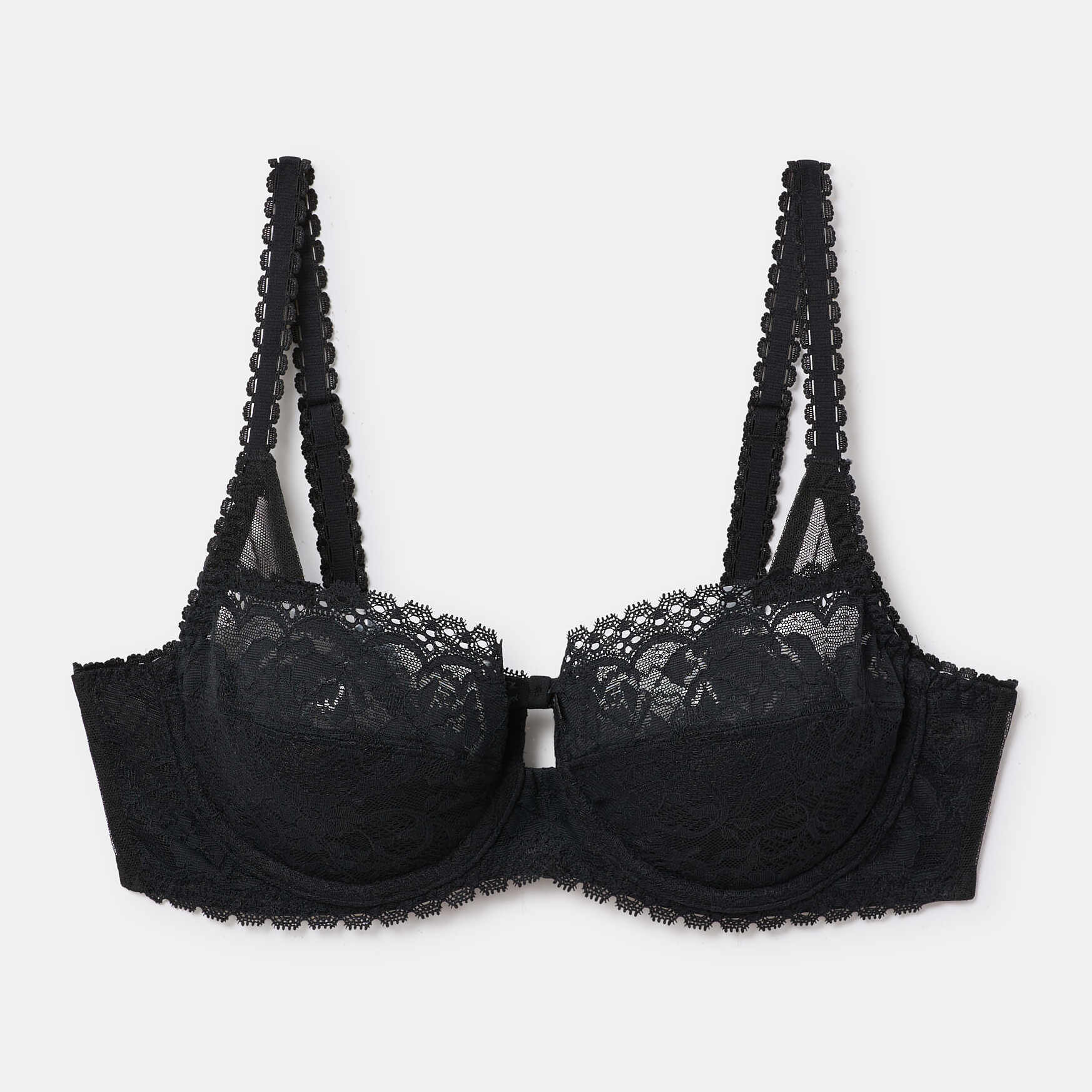 Sujetador con aros balconet de encaje reciclado