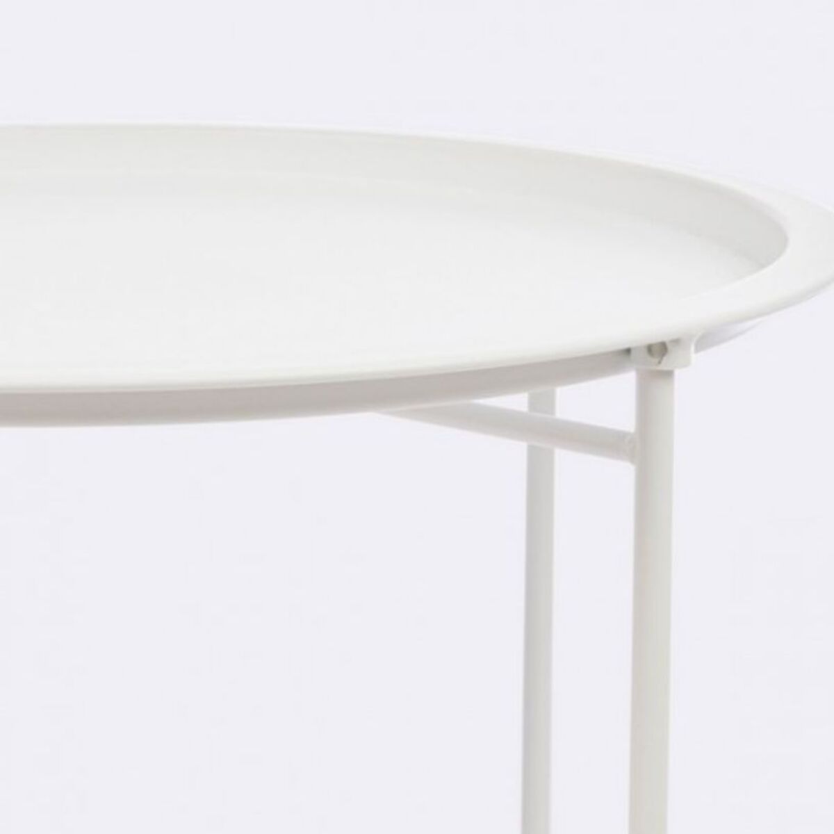 Set di 6 tavolini rotondi AUSTIN in acciaio bianco