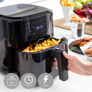 Pack Friteuse à Air avec Balance et Panier en Silicone Pliable pour Friteuses à Air InnovaGoods