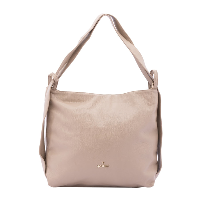 Borsa a spalla da donna - Modello False - Ecopelle e poliestere - 40.0 x 33.0 x 11.0 cm