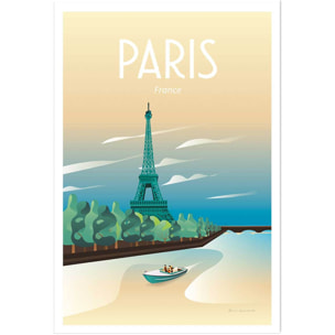 Affiche ville voyage à Paris Affiche seule