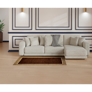 TAPPETO ARREDO ROMA MARRONE FONDENTE 175x280 CON FONDO ANTISCIVOLO