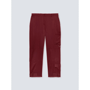 Fiorella Rubino - Pantaloni cargo in lyocell - Rosso