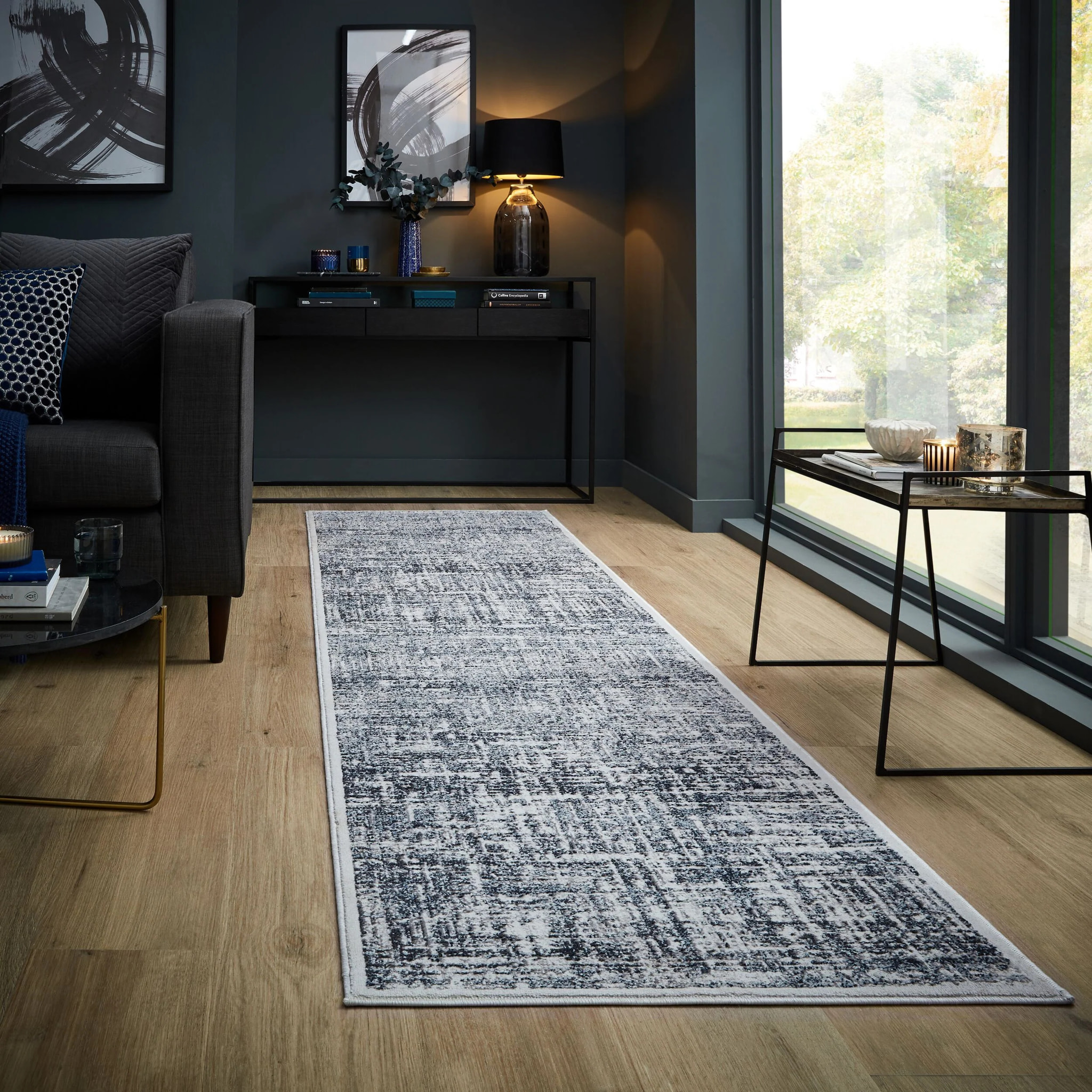 Tapis de couloir TRACE Bleu