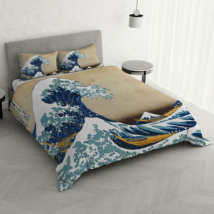 PARURE COPRIPIUMINO ARTE, STAMPA DIGITALE, 100% MICROFIBRA - MATRIMONIALE