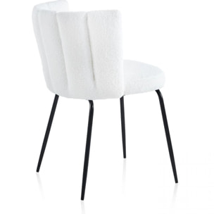 Pack 4 sillas de comedor Bodhi Crochet Nieve