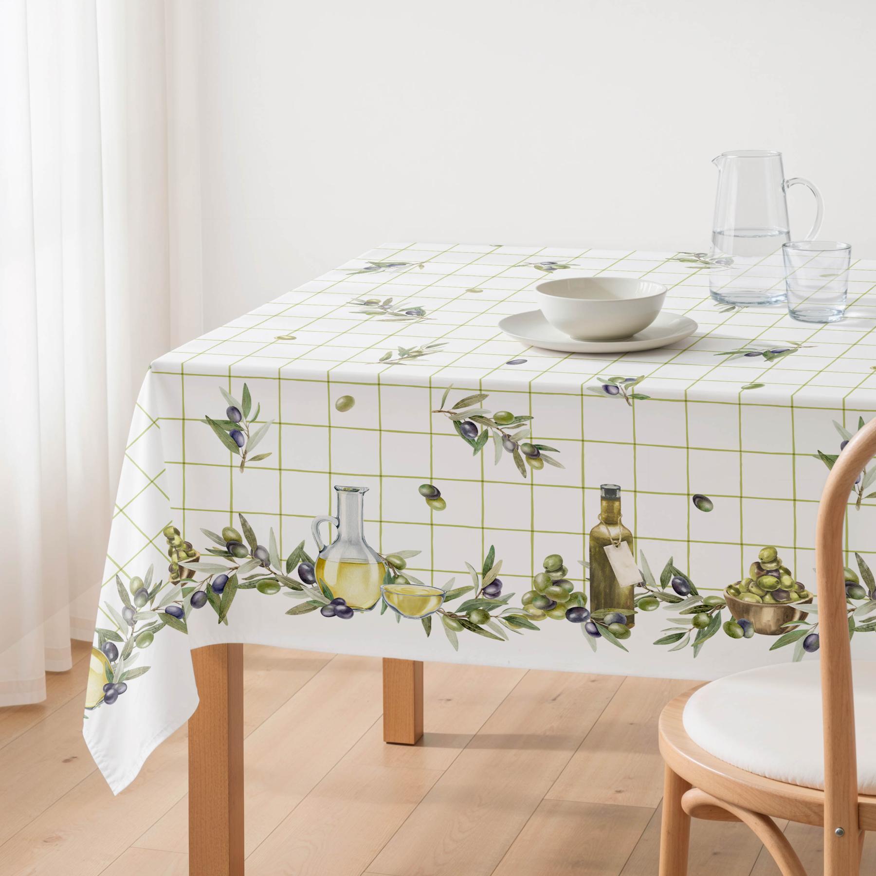 Nappe anti-taches OLIVERA VERT - enduite