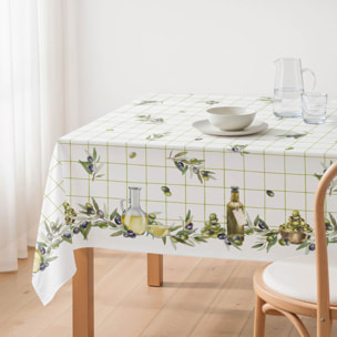 Nappe anti-taches OLIVERA VERT - enduite