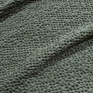 Couvre lit uni en coton, SONGE, Vert Fougère