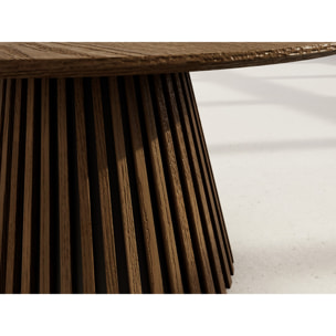 Freya - ensemble table basse et bout de canapé - Effet noyer