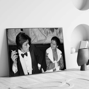 Affiche de célébrités Alain Delon et Simone Veil Affiche seule