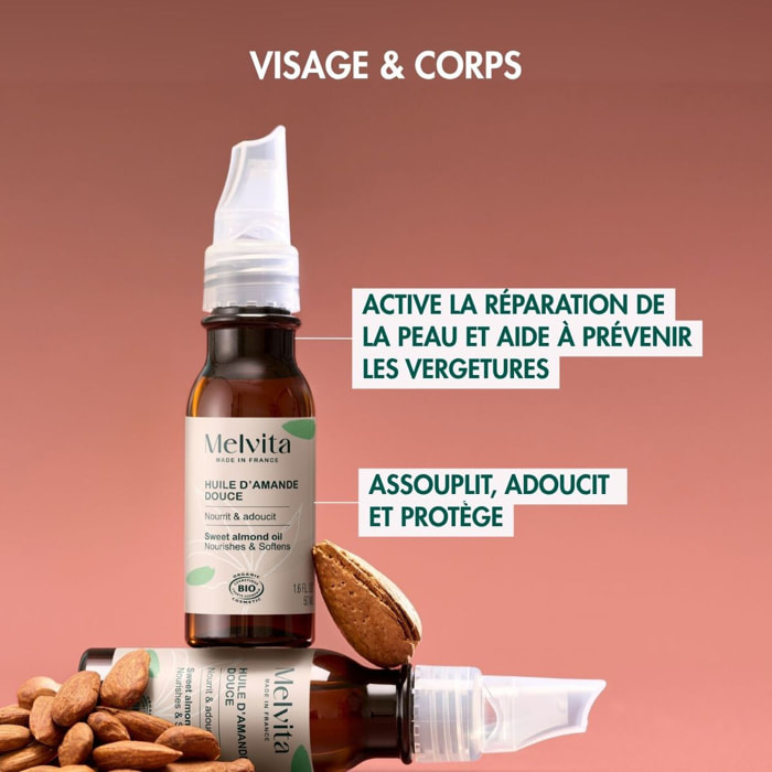 Huile d'Amande Douce  - Hydratante & Adoucissante 50 ml