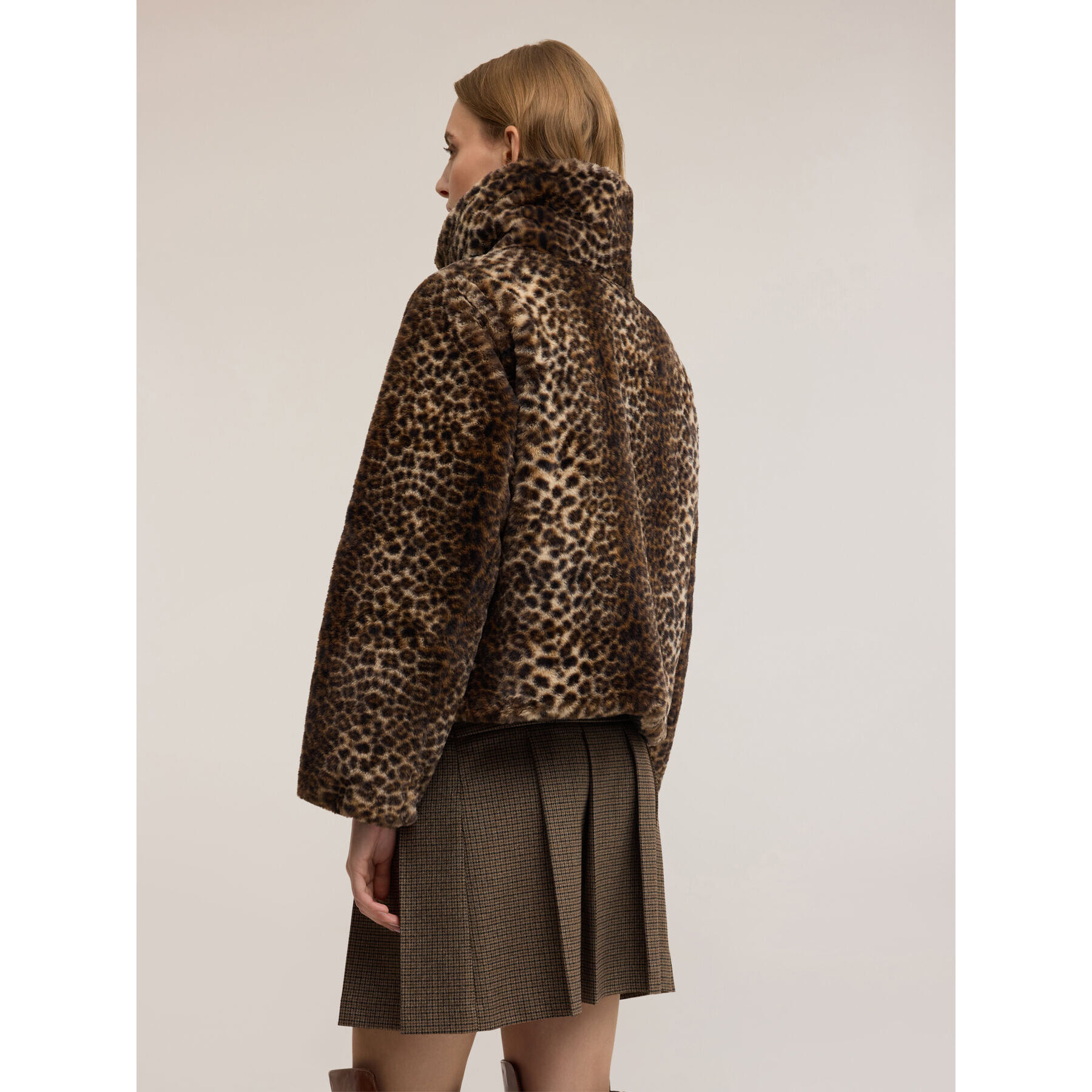 Motivi - Chaqueta efecto pelo reversible - Marrón