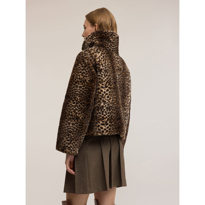 Motivi - Chaqueta efecto pelo reversible - Marrón