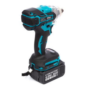 Chiave a impulsi elettrica senza fili con motore brushless, valigetta di trasporto e 25 accessori. 2 batterie da 13000 mAh.