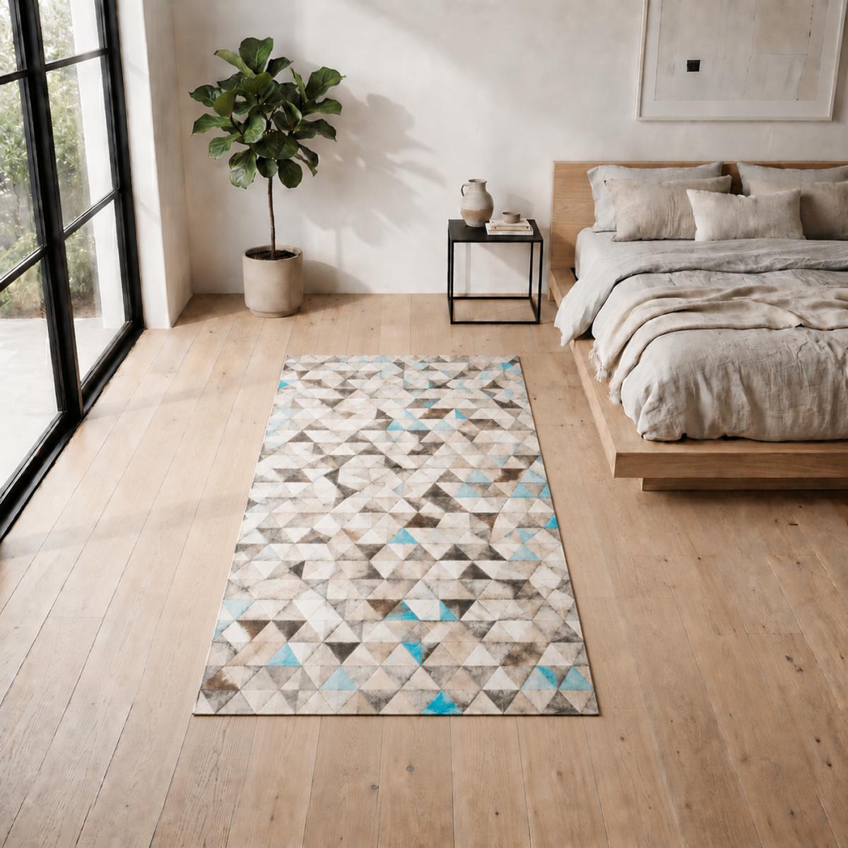 Tapis peau de vache kilim fait main JIPE