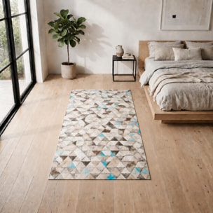 Tapis peau de vache kilim fait main JIPE